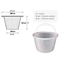 Panier Prestige 17,5 L - Skimmer Piscine Astral -Matériel De Nettoyage img 1167 03 1080